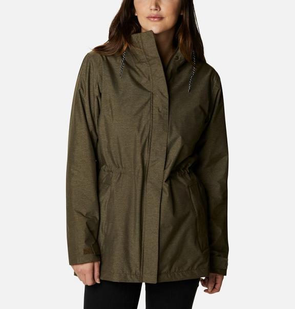 Columbia Womens Rain Jacket Sale UK - Norwalk Mountain Jackets Olive Green UK-254204